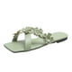 thumbnail image 2 of Sandalias de playa planas lisas decorativas con punta abierta para vacaciones informales con flores para mujer Wmkox8yii  ytu6936, 2 of 6