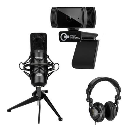 UPC: 0192223152052 | T200 HD Webcam 1080p 30FPS Widescreen Mode  Autofocus System  Hi-Speed USB 2.0 – Alctron UM900 USB Condenser Microphone – Studio Monitor Headphones