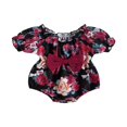 thumbnail image 1 of PENGXIANG Nouveau-Né Bébé Fille Romper Manches Courtes Imprimé Floral Combinaison Vêtements d'Été Rouge, 1 of 7