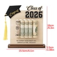 thumbnail image 3 of Clip de billetes de graduación 2026 clip de madera • Recuerdo de la temporada de graduación de la promoción 2026 • Regalo delgado y ligero organizador de bolsillo • Artesanía en madera natural, 3 of 9