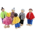 thumbnail image 4 of Figuras de Muñecas Familiares, Juego de Juguetes de Personas en Miniatura de Pino, Accesorio Educato para Casa de Muñecas para Niños de 1 A 7 Años, 4 of 7