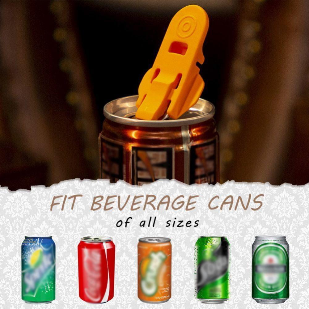 Easy Can Opener 6pcs Random Color Coded Drink Shield and Soda Protector