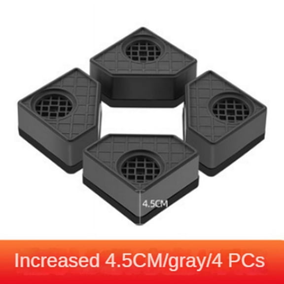 4Pcs Washing Machine Height Increase Pads Anti Silent Skid Raiser Mat Refrigerator Dryer Support Stand 4.5CM