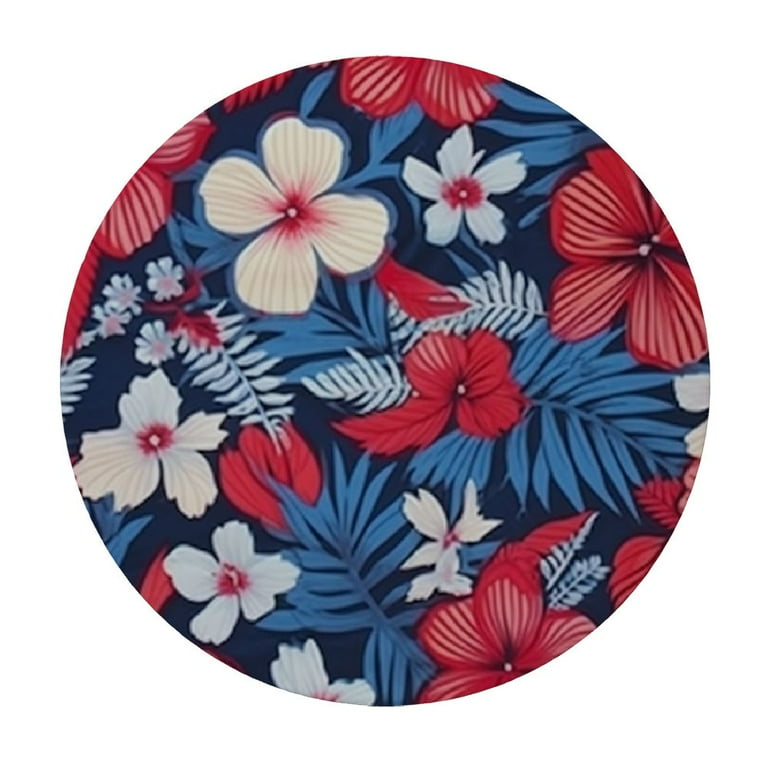 HOMICOZI Hawaiian Elastic Edge Fitted Table Cover,Exotic Flora