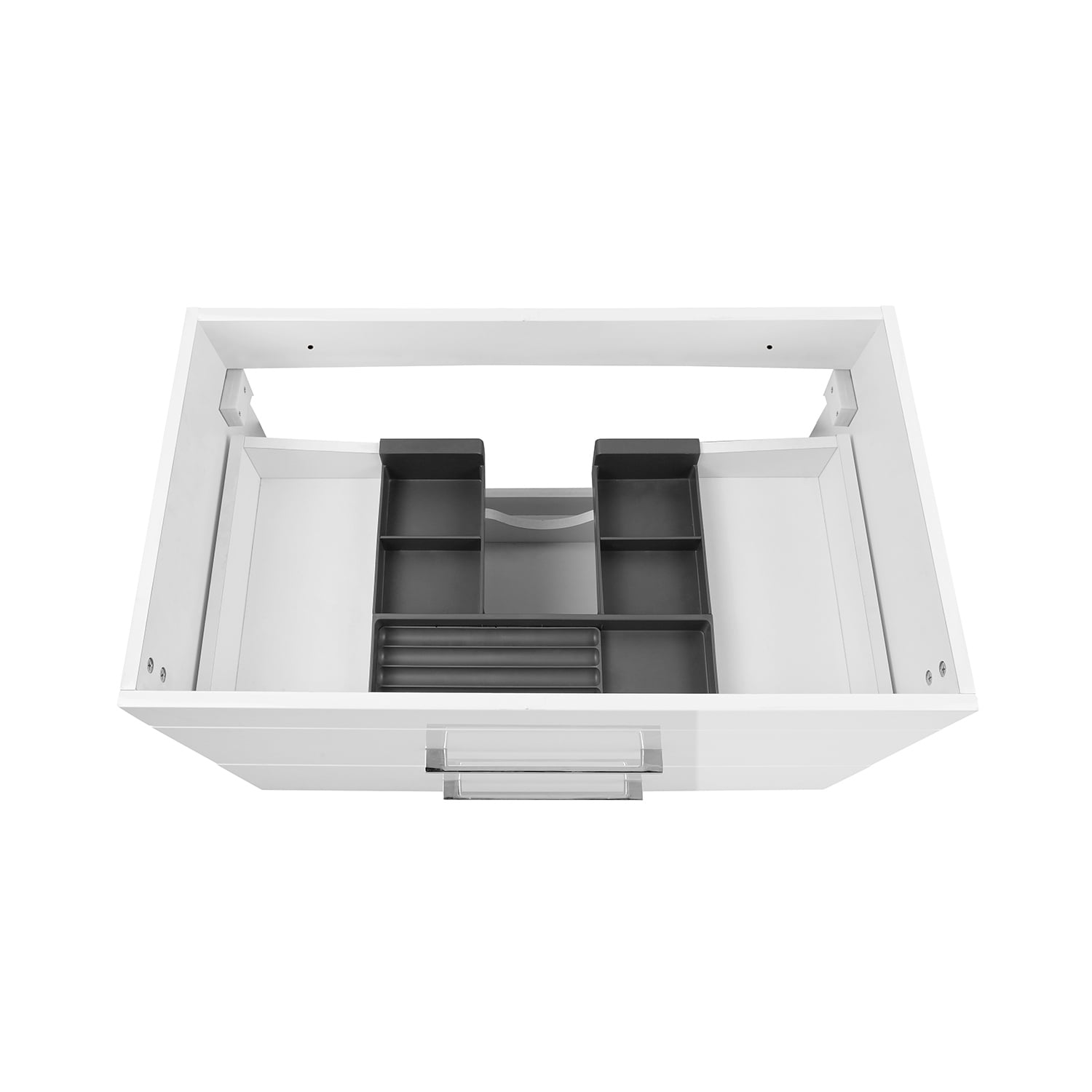 Demi Bonn 32" Wall-Mounted Bathroom Vanity with Ceramic Sink and 2 Soft-Close Drawers, Faucets and Drains Not Included, White