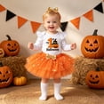 thumbnail image 2 of mgoYE My First Halloween Outfit for Baby Girl 3 6 9 12 Month Pumpkin Bodysuit and Tutu Skirt with Bow Headband Clothes 3 Pcs Set(Rose Gold,1-3 Months), 2 of 9