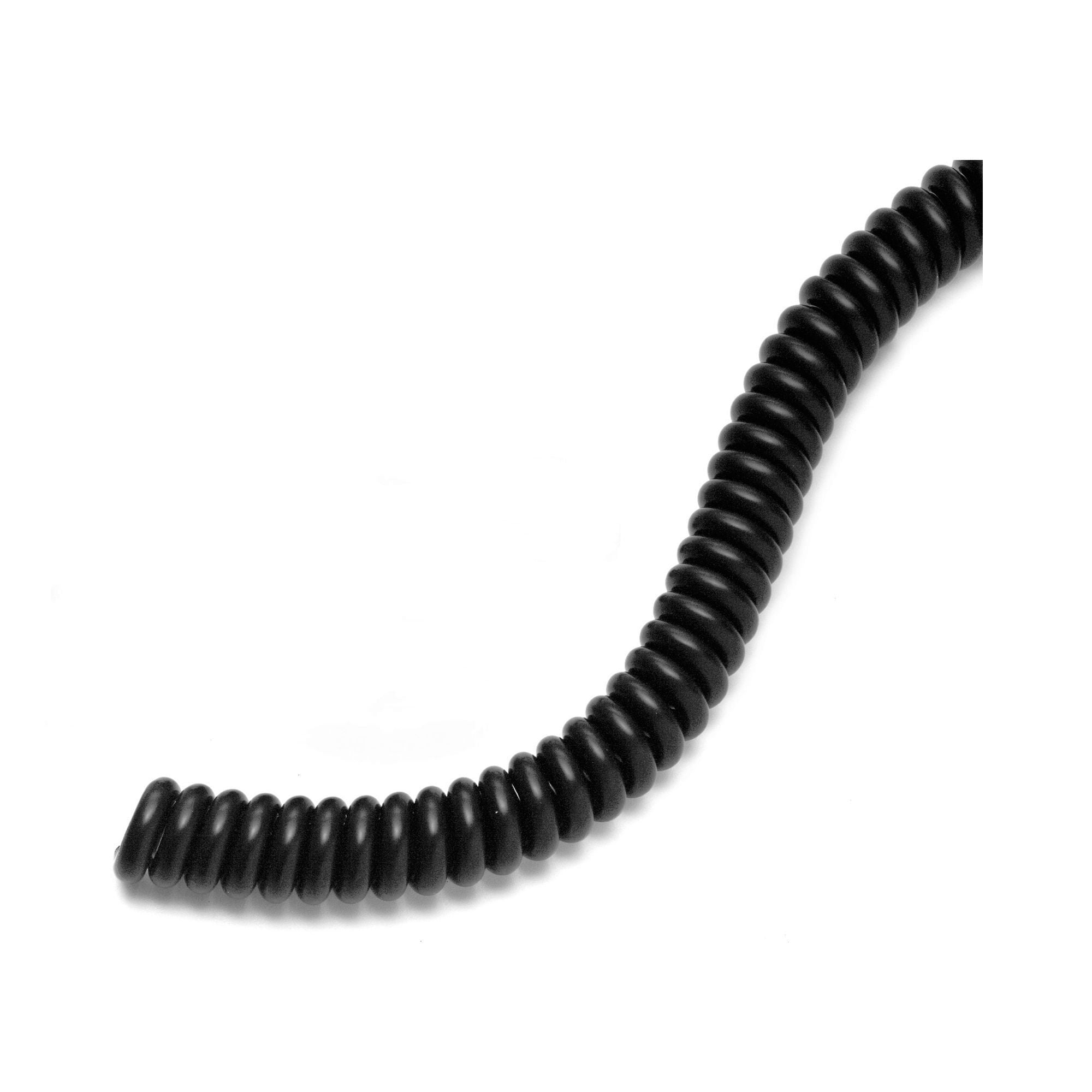 McKesson LUMEON Blood Pressure Coiled Tubing, for use with Clock Face Aneroid Sphygmomanometers, Female Luer Connector - Black, 8 ft Long, 1 Ct