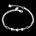 thumbnail image 2 of Chaîne Bracelet Réglable de Fabrication Fine Réutilisable de Luxe Amour Coeur Charme Bracelet Bijoux Féminins, 2 of 8