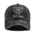 thumbnail image 2 of Washed Baseball Cap Embroidered Adjustable Unisex Sun Visor Hat for Outdoor Activities and Everyday Use, 2 of 3