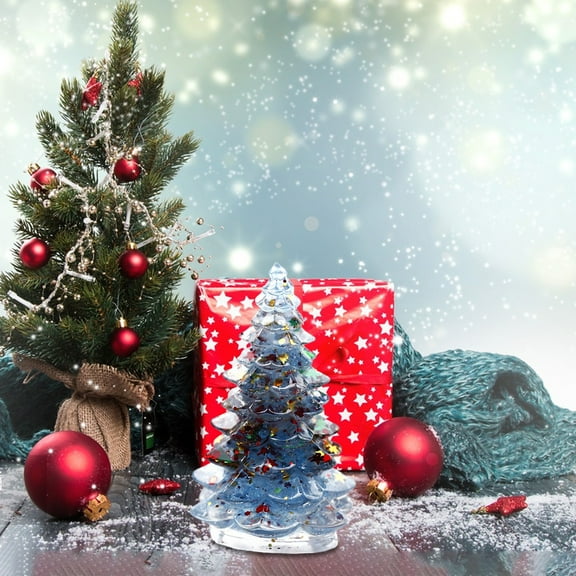 BOBOMOTI Crystal Christmas Tree Decorations Tabletop Christmas Tree Decor for Christmas Party Christmas Gifts Clearance