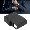 thumbnail image 2 of Leather Cigarette Box, Woven Pattern Anti Scratch Cigarette Storage Case with Lighter Holder for Cigarette Lighter Name Card(Black), 2 of 5