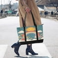 thumbnail image 4 of FORMRS Canvas Laptop Tote Bag for Women with 15.6" Computer Compartments Shoulder Handbag, Blue Rainbow, 4 of 7