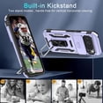 thumbnail image 5 of KOMI Case for Google Pixel 9/9 Pro with Slide Camera Cover+Screen Protector(1 Pack), Rotated Ring Kickstand Military Grade Shockproof Protective Cover-Light Purple, 5 of 5