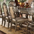 thumbnail image 2 of ACME Ragenardus Faux Leather Dining Side Chair in Champagne Oak Set of 2, 2 of 3