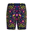 thumbnail image 5 of Naloa Colorful Mexican Men's Short Pajama Pants, Lounge Comfort Shorts with Elasticized Waistband and Side Pockets - X-Large, 5 of 9