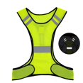 thumbnail image 2 of Reflective Safety Running Vest Multi Adjustable Vest Night Running Outdoor Reflective Clothing  Fluorescent Yellow Without Light, 2 of 7