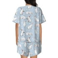 thumbnail image 6 of Goofa Rabbit Is Eating Carrots for Womens Cotton 2 Piece Pajamas Set Classic Short Sleeve Pjs Set Soft Button Down Sleepwear Loungewear-XX-Large, 6 of 7