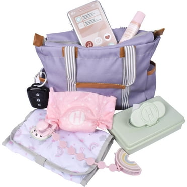 Hopscotch Lane My Baby Doll's Unisex Diaper Bag-9 Play Pieces, Baby Doll Accessory, Children Ages 2 