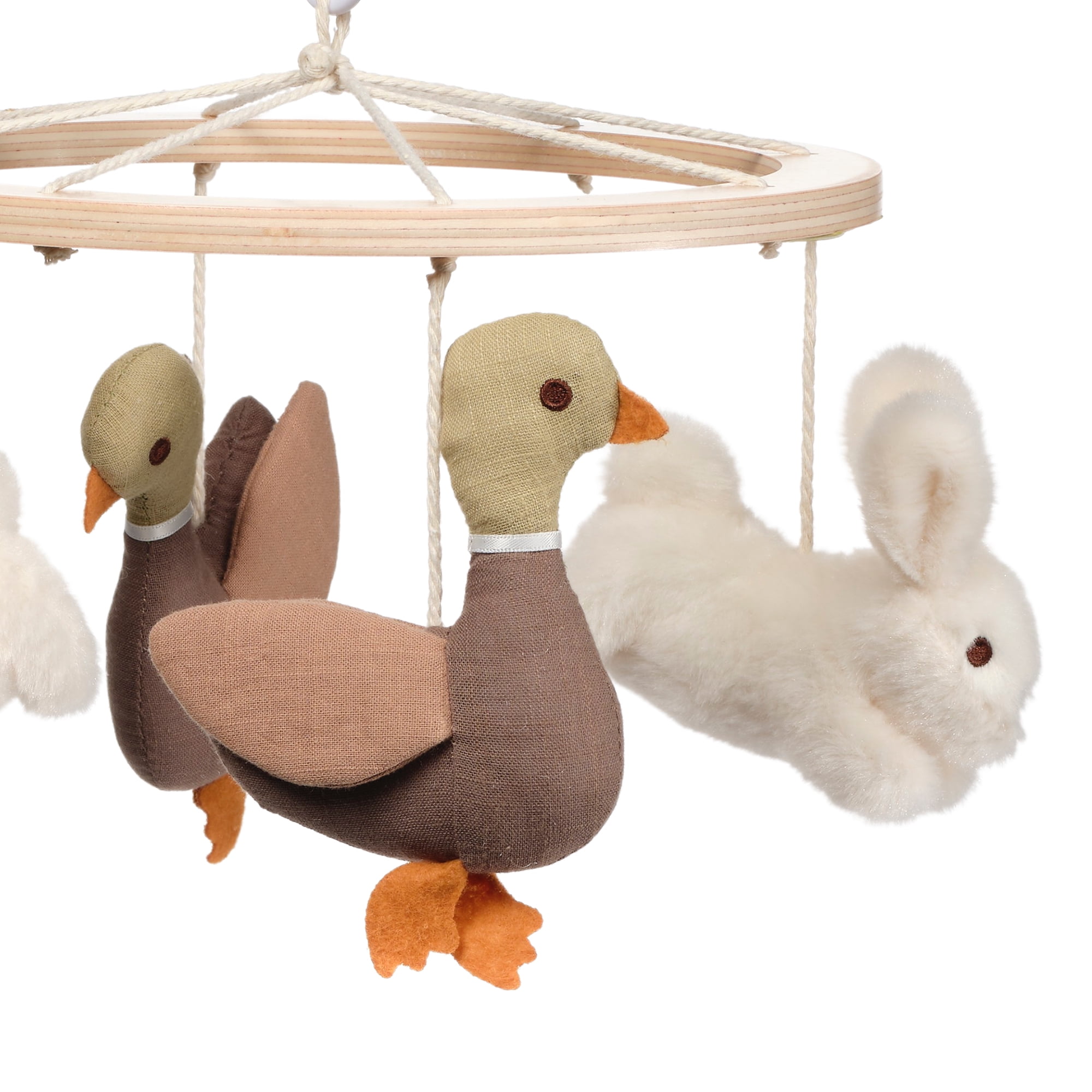 Lambs & Ivy Signature Bunny Hop Musical Baby Crib Mobile Soother Toy