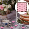 thumbnail image 2 of Dienrx 50-Pack Pink Heart Shaped Unscented Tea Light Candles, Small Votive Candles for Wedding - Valentine's Day, Anniversary, Romantic Dinner, Party Decorations, 2 of 7
