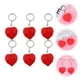 thumbnail image 2 of 6pcs Día de San Valentín Forma de corazón Llavero Colgantes PVC Llavero Bolsa Colgantes Red, 2 of 6