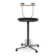 thumbnail image 4 of Prevue Pet Products Round Rolling Steel Bird Cage Portable Play Stand in Black with Perch, 4 of 10