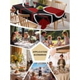 thumbnail image 5 of Black Red Table Cloth, White Circle Geometric Abstract Texture Waterproof Tablecloth for Rectangle Tables, Reusable Washable Fabric Table Cover for Restaurant Kitchen Dining Tables 60"x84", 5 of 6