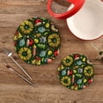 thumbnail image 2 of GZHJMY Christmas Doughnuts Trivets Pot Holders Set of 2, Hot Pads, Table Mats,Placemats Set for Cooking and Baking, Cotton Braided Hot Pads, 7.09"+9.45", 2 of 7