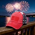 thumbnail image 5 of QSAWXQZ Women's Baseball Cap Independence Day Flag Hollow Out Mesh Adjustable Cotton Outdoor Sun Hat Lightweight Travel Headwear Free Size, 5 of 5
