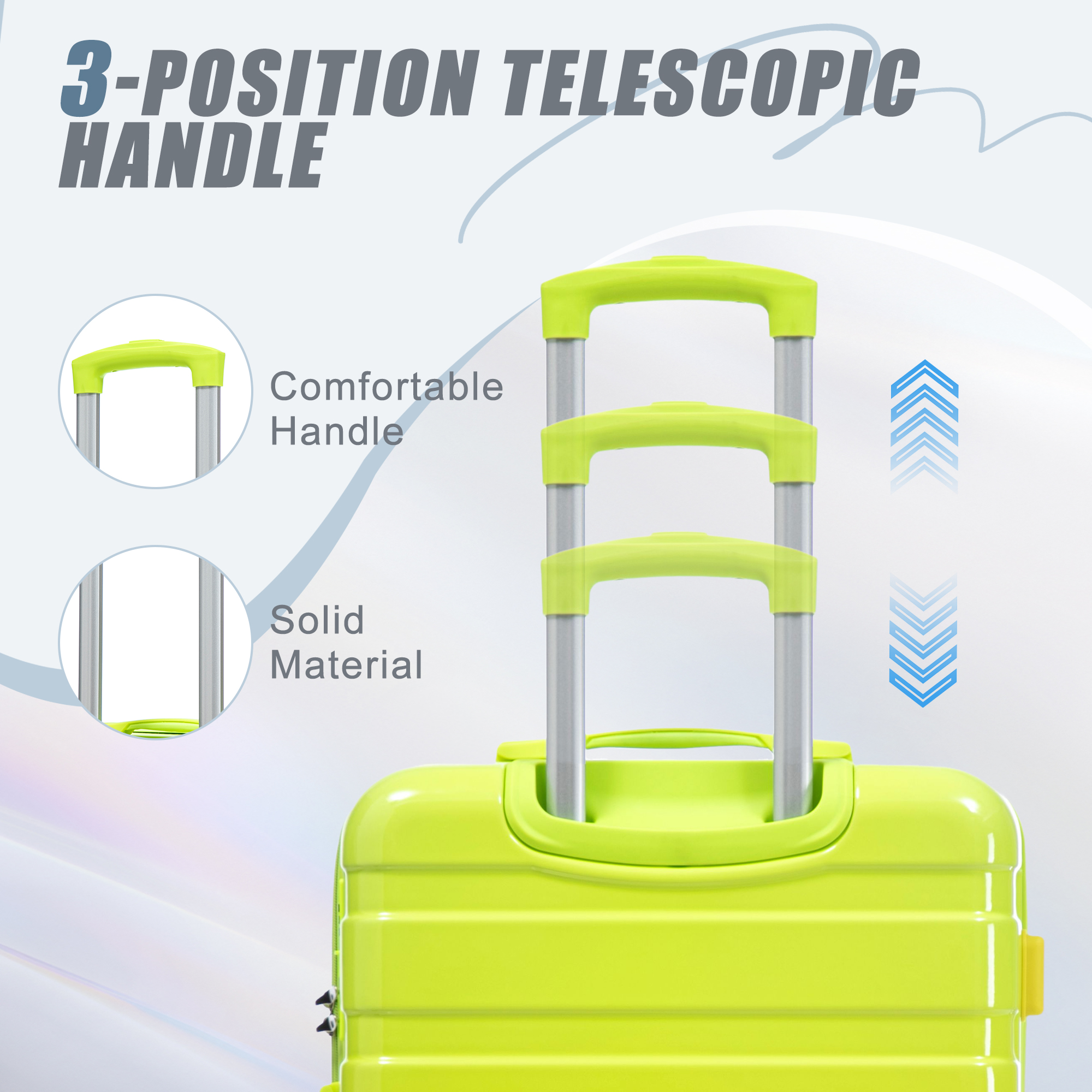 Staroneda Luggage Set 3 Piece,PC Light weight Hardside  with TSA Lock