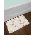 thumbnail image 2 of Birds Bath Mat, Flying Bird Swallow Vintage Design Illustration Springtime Wildlife Classic Art, Non-Slip Plush Mat Bathroom Kitchen Laundry Room Decor, 29.5 X 17.5 Inches, Beige Brown, Ambesonne, 2 of 2