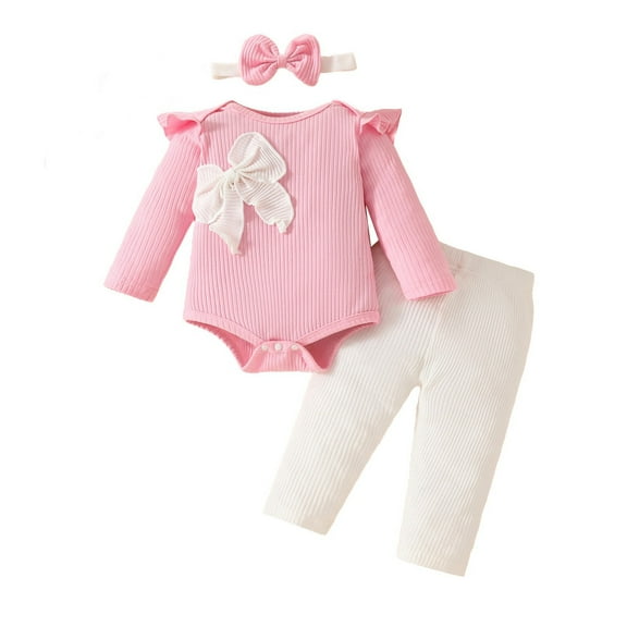 HIPYLO Newborn Outfit Girl Baby Girl Holiday Outfits Baby Clothing Set 6-9 Months Friends Gifts 24 Months Girls Clothes Fall/winter 0-3 Months Baby, Red 0-3 Months