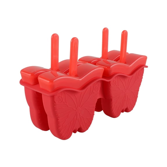 Butterfly Silicone Ice Pop Molds-4 Cavity Red