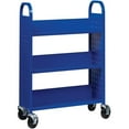 thumbnail image 6 of Hirsh Single-sided Mobile Metal 13" D X 30.75" W Book Cart Classic Blue, 6 of 6