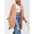 thumbnail image 5 of Long Cardigan Sweaters for Women Fall Trendy Oversized Open Front Winter Coat Orange Color S, 5 of 8