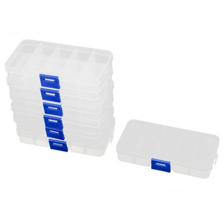 7pcs Plastic 10 Compartments Jewelry Pills Holder Storage (Best Way To Display Jewelry At Garage Sale)