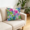 thumbnail image 2 of Throw Pillow Cover 18x18 Inch Waterproof Summer Flower Bohemian Print Soft Colorful for Car Office Patio Decor by MPOISVA, 2 of 7