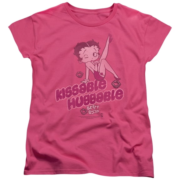 Betty Boop Kissable Huggable S/S Women's T-Shirt Hot Pink
