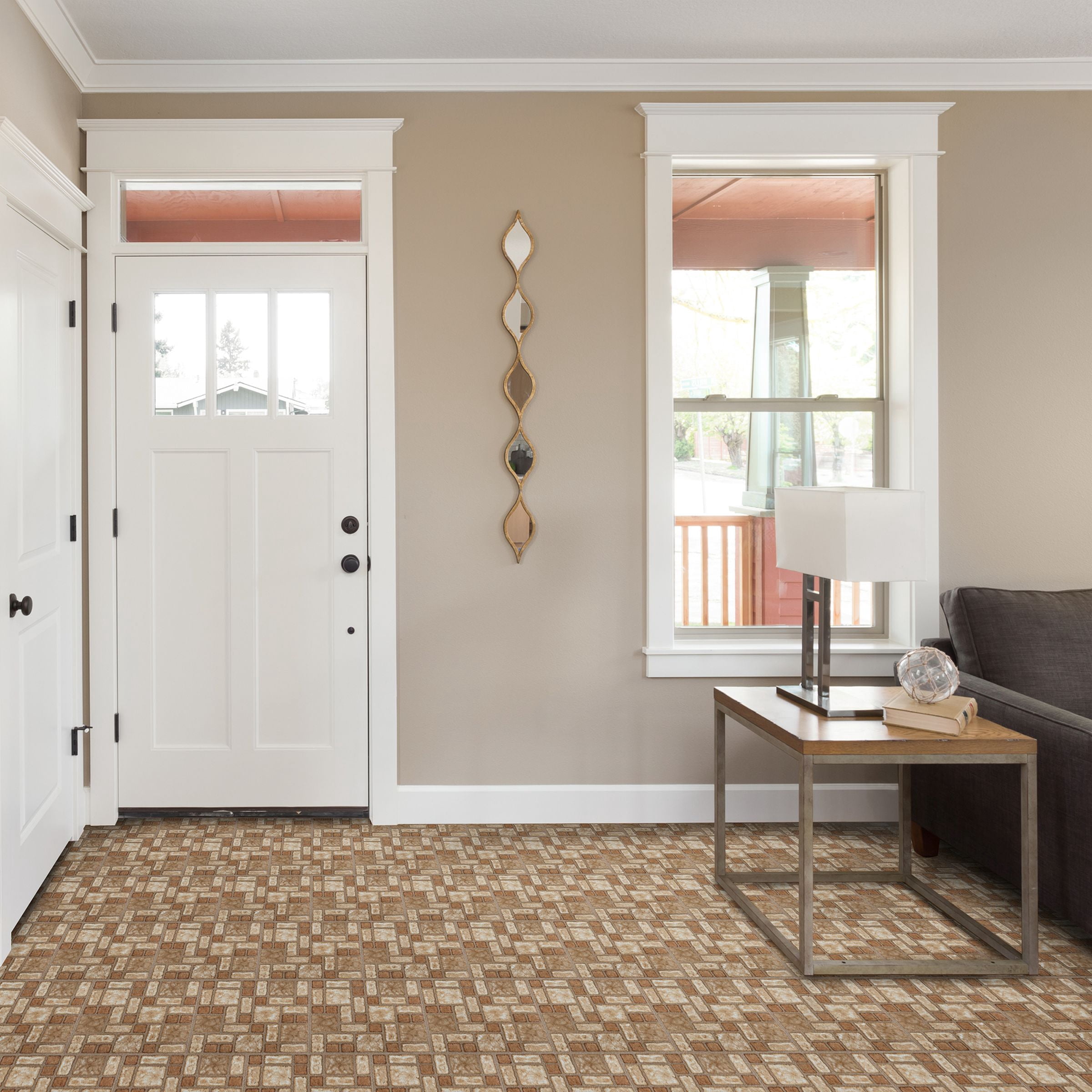 Mosaico Clasico 12x12 2.0mm Self Adhesive Vinyl Floor Tile - Cobble Mosaic - 9 Tiles/9 sq. ft.