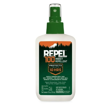 Repel 100 Insect Repellent, Pump Spray, 4-Fluid (Best Bug Spray With Deet For Zika)