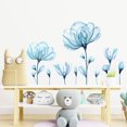 thumbnail image 5 of Blue flowers wall decals large blue plants wall decals wall decoration, 5 of 5