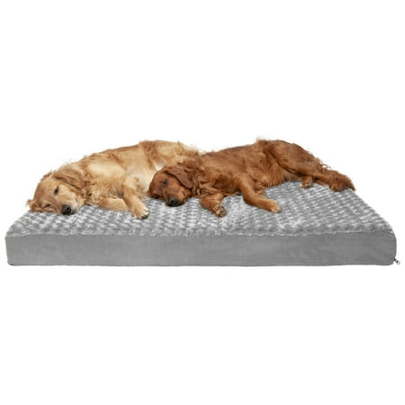 UPC: 0842229115154 | FurHaven Pet Products Ultra Plush Deluxe Memory Foam Pet Bed for Dogs & Cats – Gray Jumbo Plus