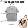 thumbnail image 6 of Spencer Easy to Clean Waterproof Backpack Diaper Bag, Gray, 6 of 9