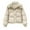 Beige, variant on Hvyesh Women's Puffer Jacket Baggy Zipper Stand Collar Bubble Coats Quilted Long Sleeve Padded Coat Warm Solid Winter Jackets Coffee L