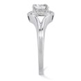 thumbnail image 3 of Sterling Silver Rhodium-plated Diam. & White Topaz Ring Size 6, 3 of 3