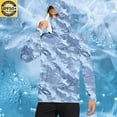 thumbnail image 5 of Cleaning Fishing T-Shirts for Men, Mens Hooded Sun Shirt with Mask Long Sleeve Tops UPF 50 Rash Guards Cooling Lightweight Hoodies Glacier Printed Blosues Workout Outdoor Hoodie, 5 of 6