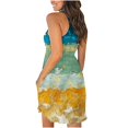 thumbnail image 4 of SMihono Robe Bohème d'Été pour Femmes Grande Taille Robe Débardeur Sans Manches pour Femmes Robe à Imprimé de Personnalité à Col Rond avec Poches, 4 of 7