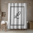 thumbnail image 4 of Creative Products Classic White Monogrammed Shower Curtain - L, 4 of 7