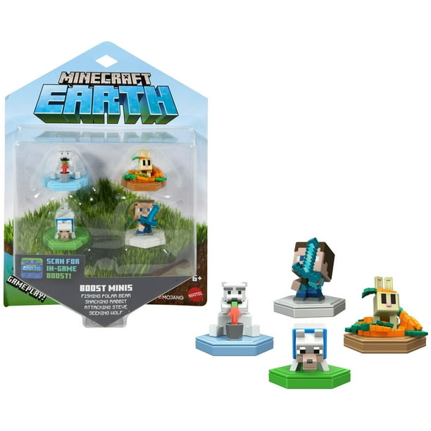 Minecraft Earth Boost Mini Figure 4 Pack Nfc Chip Enabled For Minecraft Augmented Reality Earth Game Walmart Com Walmart Com - mini figure illustration roblox corporation minecraft