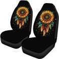 thumbnail image 5 of Pzuqiu Car Seat Covers Easy to Install Polyester, Compatible with Auto Seat Automotive Seat, for Cars Trucks, Sunflower Dreamcatcher, 5 of 10